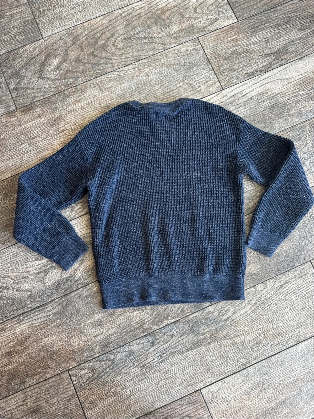 GAP Dark Navy Textured Crewneck Sweater